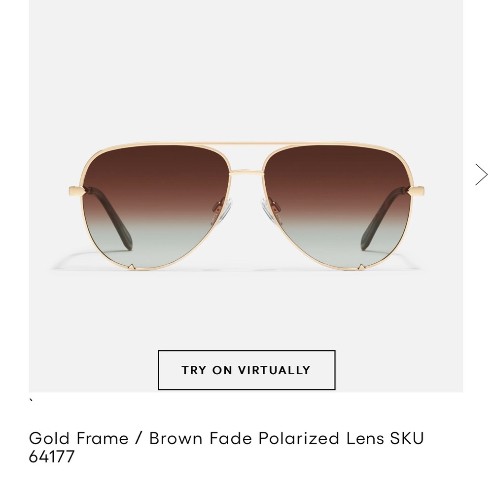 NWOT QUAY High Key Large Polarized Sunglasses